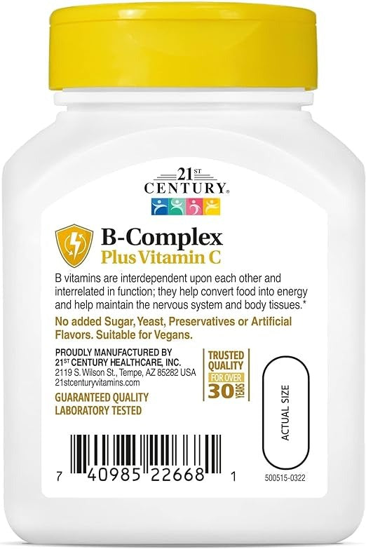 21st Century, B-Complex Plus Vitamin C, 100 Tablets