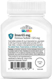 21st Century, Iron, 65 mg, 120 Tablets