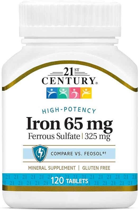 21st Century, Iron, 65 mg, 120 Tablets