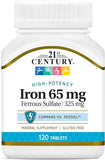 21st Century, Iron, 65 mg, 120 Tablets