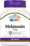 21st Century, Melatonin, 5 mg, 120 Tablets