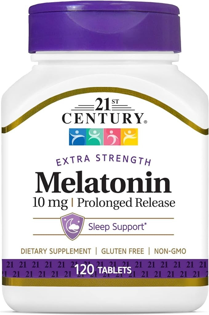 21st Century, Prolonged Release Melatonin, 10 mg, 120 Tablets