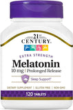 21st Century, Prolonged Release Melatonin, 10 mg, 120 Tablets