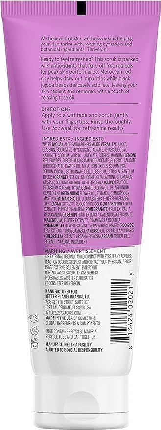 ACURE, Radically Rejuvenating Facial Scrub, 4 fl oz (118 ml)