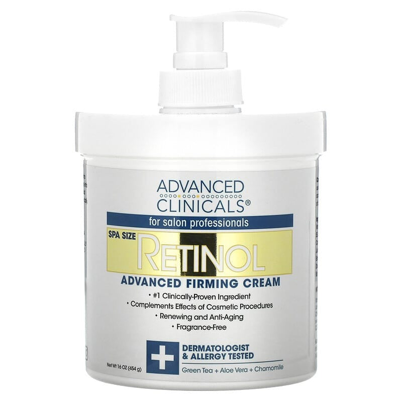 Advanced Clinicals, Retinol, Advanced Firming Cream, Fragrance Free, 16 oz (454 g)