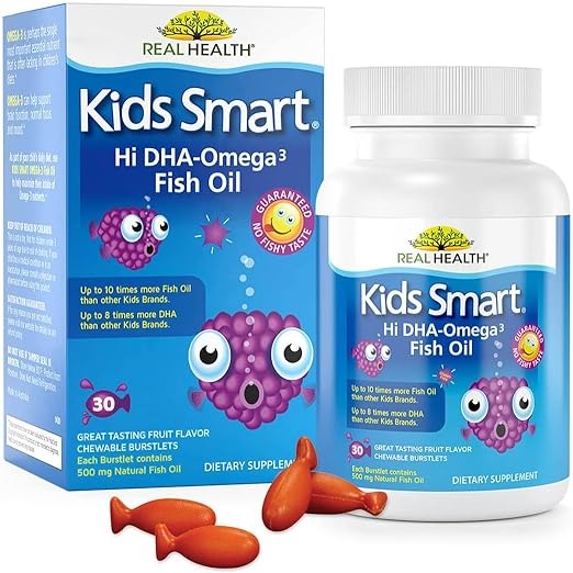 Bioglan, Kids Smart, Hi DHA-Omega 3 Fish Oil, Fruit Flavor, 30 Chewable Burstlets