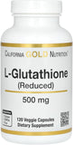 California Gold Nutrition, L-Glutathione (Reduced), 500 mg, 120 Veggie Capsules