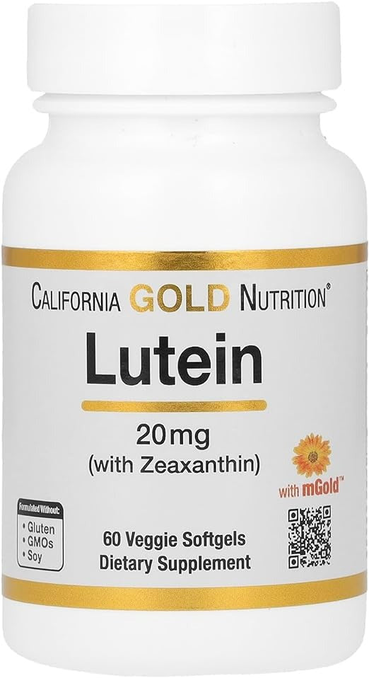 California Gold Nutrition, Lutein with Zeaxanthin, 20 mg, 60 Veggie Softgels