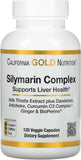 California Gold Nutrition, Silymarin Complex, Milk Thistle Extract Plus Dandelion, Artichoke, Curcumin C3 Complex, Ginger, and BioPerine, 120 Veggie Capsules