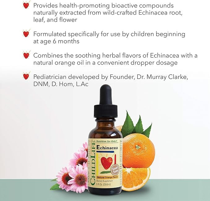 ChildLife Essentials, Essentials, Echinacea, Natural Orange, 1 fl oz (30 ml)