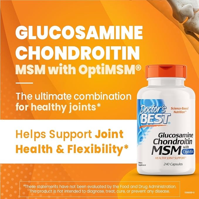 Doctor's Best, Glucosamine Chondroitin MSM with OptiMSM, 240 Capsules