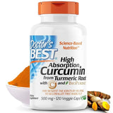 Doctor's Best, High Absorption Curcumin, 1,000 mg, 120 Veggie Caps (500 mg Per Capsule)