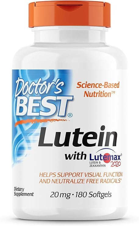 Doctor's Best, Lutein with Lutemax 2020, 20 mg, 180 Softgels