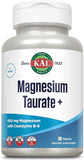 KAL, Magnesium Taurate +, 400 mg, 90 Tablets (200 mg per Tablet)