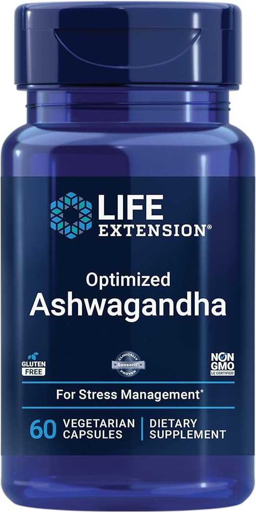 Life Extension, Optimized Ashwagandha, 60 Vegetarian Capsules