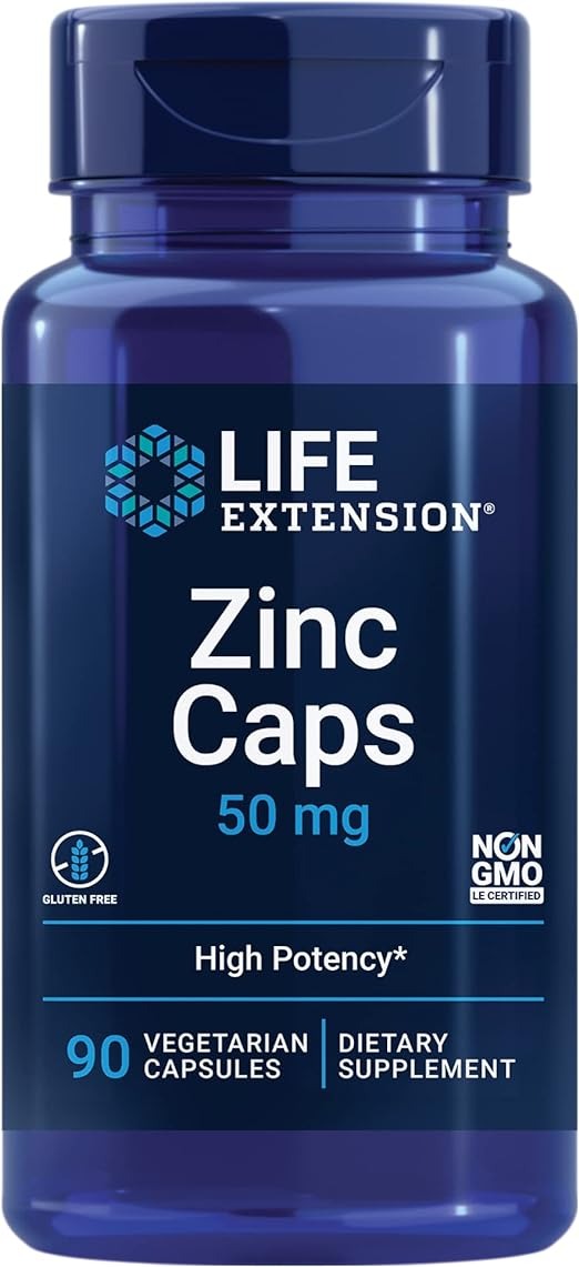 Life Extension, Zinc Caps, High Potency, 50 mg, 90 Vegetarian Capsules