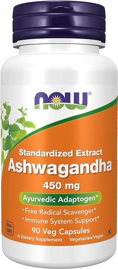 NOW Foods, Ashwagandha, Standardized Extract, 450 mg, 90 Veg Capsules