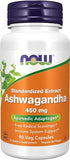 NOW Foods, Ashwagandha, Standardized Extract, 450 mg, 90 Veg Capsules