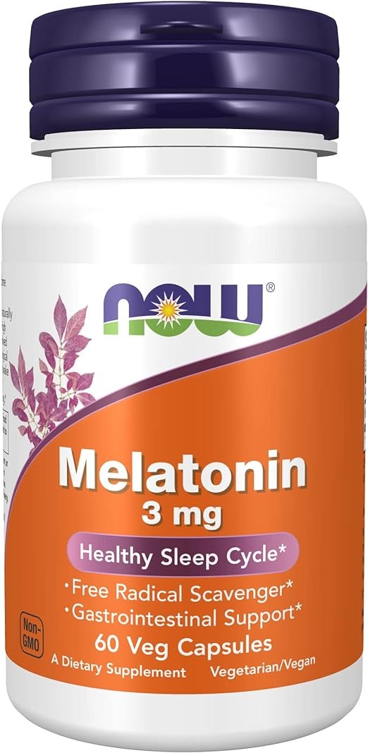 NOW Foods, Melatonin, 3 mg, 60 Veg Capsules