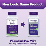 Natrol, Beauty, Biotin, 10,000 mcg, 100 Tablets