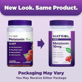 Natrol, Melatonin, Sleep, Strawberry, 10 mg, 140 Gummies (5 mg per Gummy)