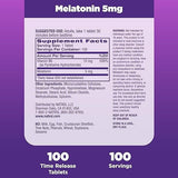 Natrol, Melatonin, Time Release, 5 mg, 100 Tablets