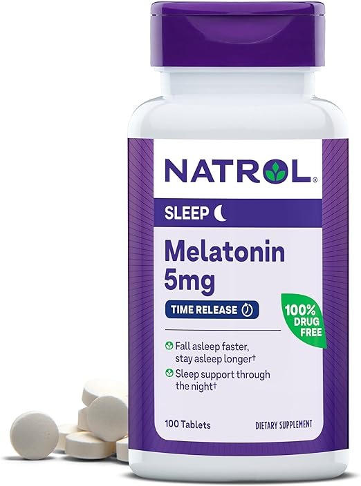 Natrol, Melatonin, Time Release, 5 mg, 100 Tablets