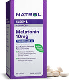 Natrol, Sleep Advanced, Melatonin, Time Release , 10 mg, 60 Tablets