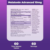 Natrol, Sleep Advanced, Melatonin, Time Release , 10 mg, 60 Tablets