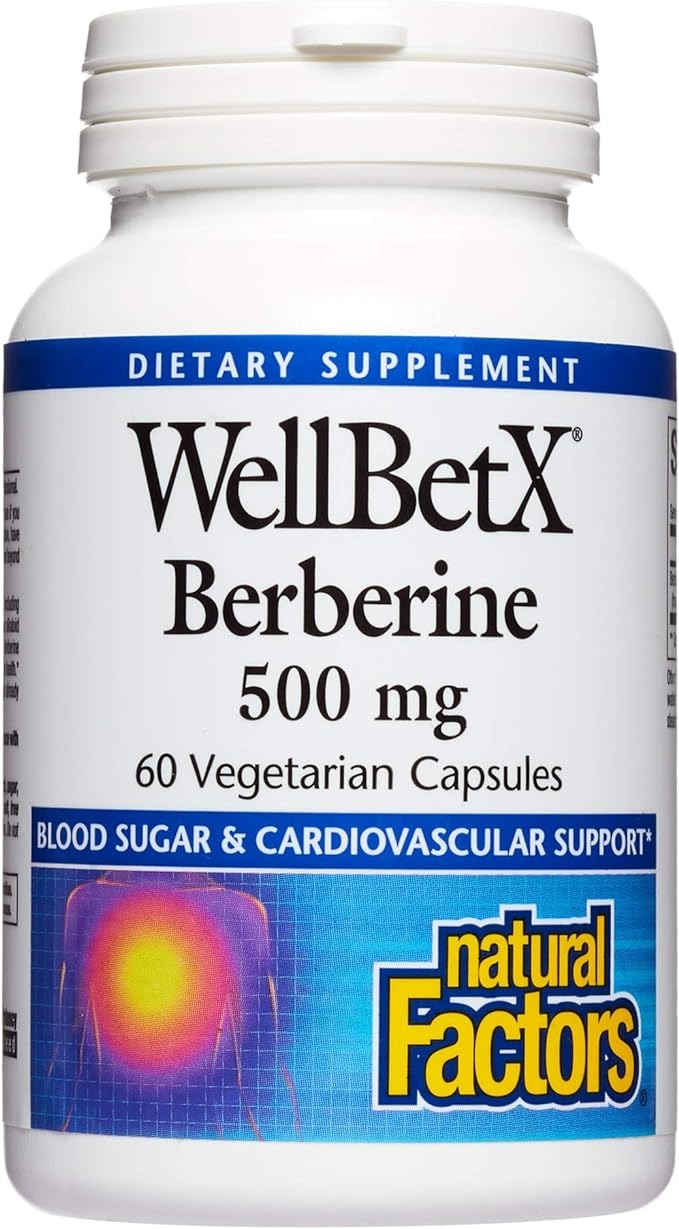 Natural Factors, WellBetX Berberine, 500 mg, 60 Vegetarian Capsules