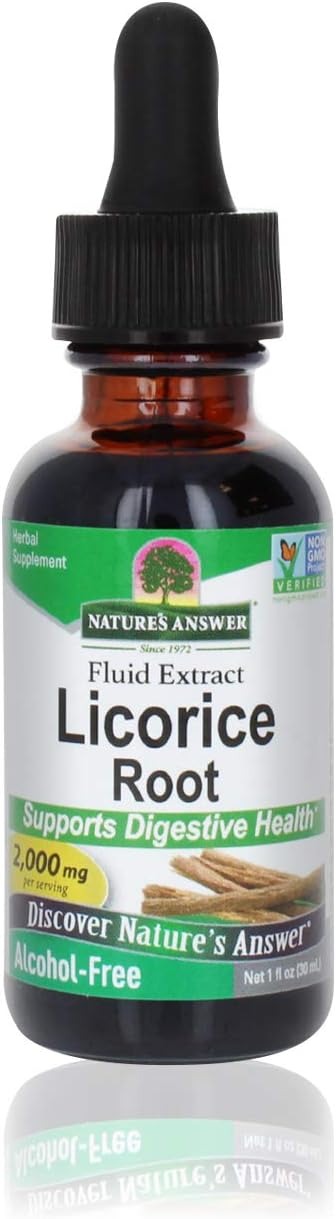 Nature's Answer, Licorice Root Fluid Extract, Alcohol-Free, 2,000 mg, 1 fl oz (30 ml)