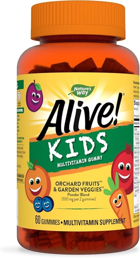 Nature's Way, Alive! Kids, Complete Multivitamin, Cherry, Orange & Grape , 60 Gummies