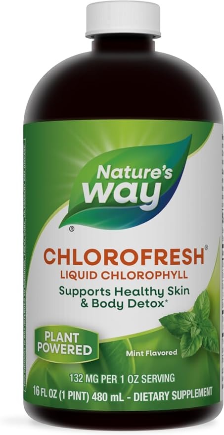 Nature's Way, Chlorofresh, Liquid Chlorophyll, Mint, 132 mg, 16 fl oz (480 ml) (132 mg per 2 Tbsp)