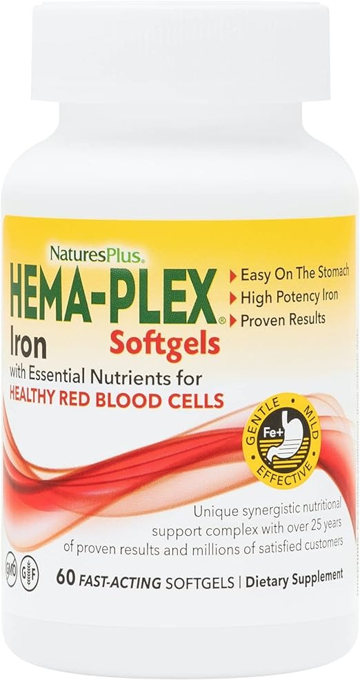 NaturesPlus, Hema-Plex, 60 Fast-Acting Softgels