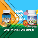 NaturesPlus, MagKidz, Animal Parade, Children's Chewable Magnesium, Cherry, 90 Animal-Shaped Tablets