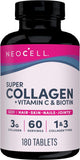 NeoCell, Super Collagen + Vitamin C & Biotin, 180 Tablets