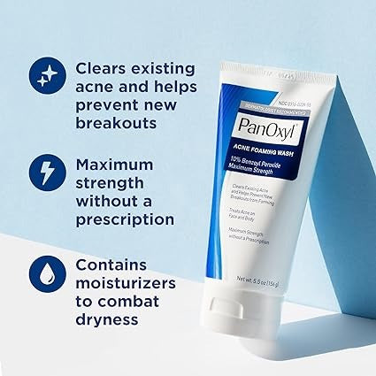 PanOxyl, Acne Foaming Wash, 10% Benzoyl Peroxide Maximum Strength, 5.5 oz (156 g)