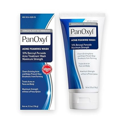 PanOxyl, Acne Foaming Wash, 10% Benzoyl Peroxide Maximum Strength, 5.5 oz (156 g)