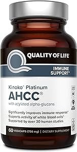 Quality of Life Labs, Kinoko Platinum AHCC, 60 Vegicaps