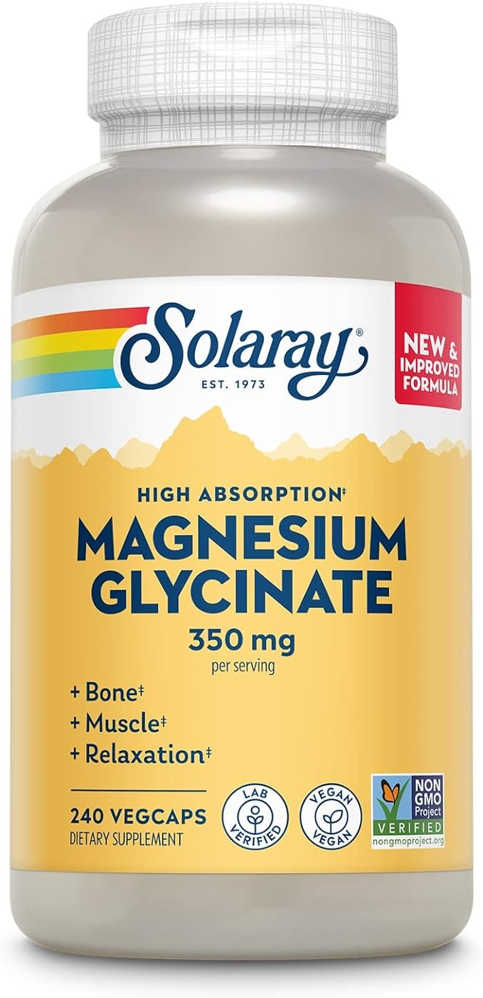 Solaray, Higher Absorption Magnesium Glycinate, 350 mg, 240 VegCaps