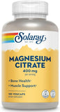 Solaray, Magnesium Citrate, 400 mg, 180 VegCaps (133 mg per Capsule)