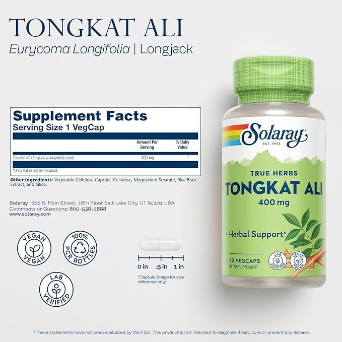 Solaray, Tongkat Ali, 400 mg, 60 VegCaps